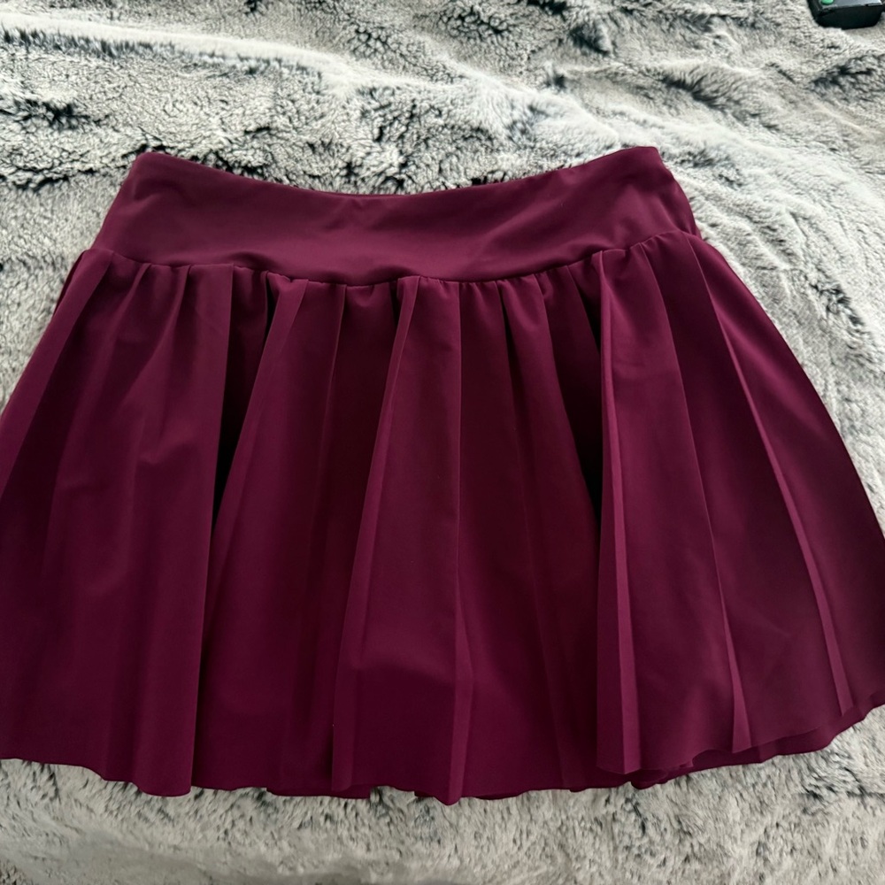 DSG Red Mini Skater Skort Pleated Casual